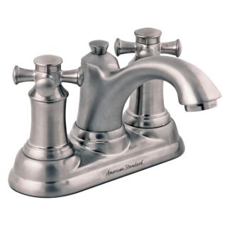 American Standard Portsmouth Satin Nickel 2 Handle 4 in Centerset WaterSense Bathroom Faucet (Drain Included)