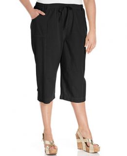 Karen Scott Plus Size Drawstring Capri Pants   Pants & Capris   Plus