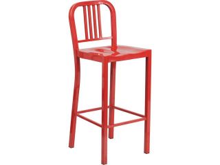 Flash Furniture CH 31200 30 RED GG 30'' Red Metal Bar Stool