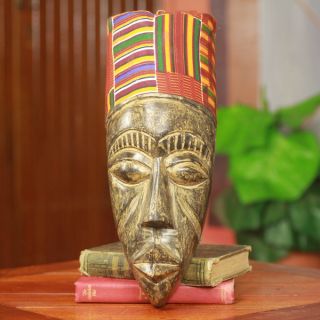 Handcrafted Sese Wood Wisdom Is the Key African Mask (Ghana)
