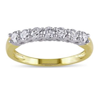 Miadora 10k Yellow Gold 1/2ct TDW Diamond Anniversary style Stackable