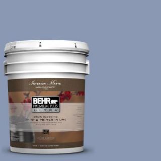 BEHR Premium Plus Ultra 5 gal. #600F 5 Blueberry Buckle Flat/Matte Interior Paint 175405