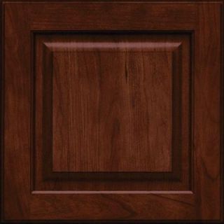 KraftMaid 15x15 in. Cabinet Door Sample in Piermont Cherry Square with Kaffe RDCDS.HD,MTC4,KAC