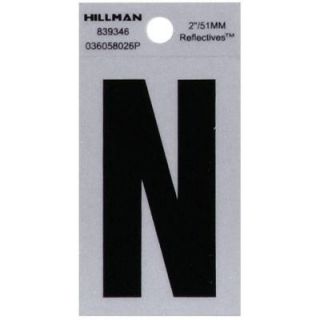 The Hillman Group 2 in. Vinyl Reflective Letter N 839346