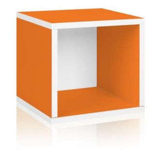 Way Basics zBoard Eco 12.8 in. x 13.4 in. Orange Stackable Storage Cube Organizer BS 285 340 320 OE