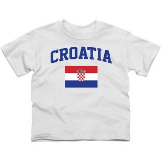 Croatia Youth Flag T Shirt   White