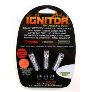 NuFletch Ignitor Replacement Bulbs and Nocks 3 Pack Red .285/.295/.300/Flat 824900
