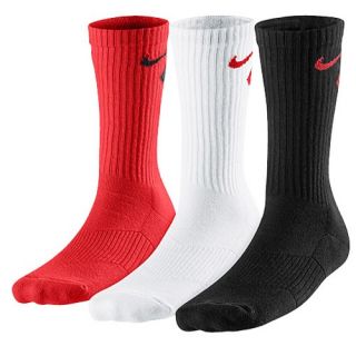 Nike 3 Pack Graphic Cushioned Crew Socks   Boys Grade School   Training   Accessories   Red/White/Black