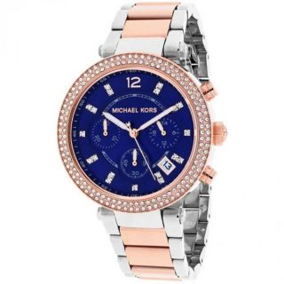 Michael Kors Womens MK6164 Runway Round Rose Gold tone Bracelet Watch