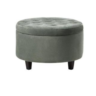 Home Decorators Collection Emma Ottoman in Velvet Seagreen 0847000610