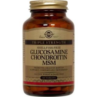 Triple Strength Glucosamine Chondroitin MSM (Shellfish Free) Solgar 60 Tabs