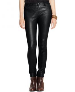 Lauren Ralph Lauren Petite Leather Skinny Pants