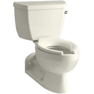 KOHLER Barrington 2 Piece 1.6 GPF Single Flush Elongated Toilet in Biscuit K 3554 RA 96