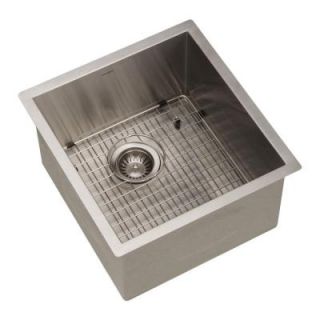 HOUZER Contempo Series Undermount Stainless Steel 17 in. Single Bowl Bar/Prep Sink CTR 1700