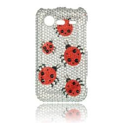 Luxmo Silver Ladybug Rhinestone Case for HTC Incredible 2/ 6350