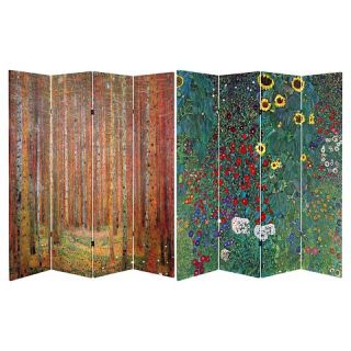 Oriental Furniture Klimt Fine Art Double Sided Room Divider