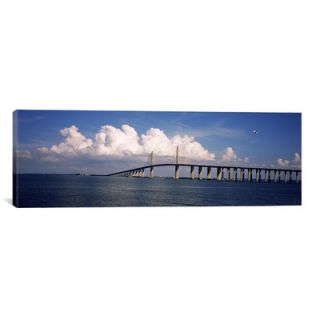 iCanvas Panoramic Suspension Bridge Across the Bay, Sunshine Skyway