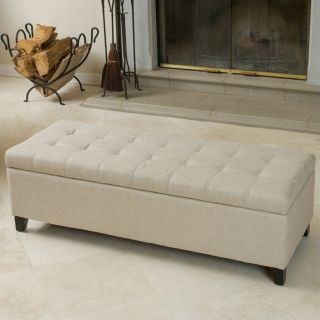 Trent Home Guadaloupe Storage Ottoman Bench in Beige   432112CY