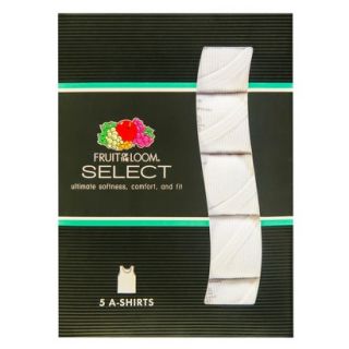 Fruit of the Loom Select® Mens 5 Pack White A  Shirts