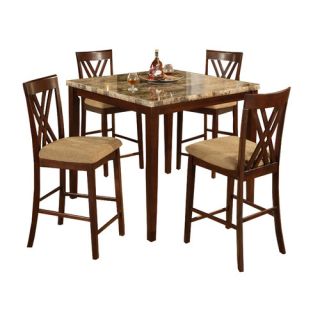 Hazelwood Home Counter Height 5 Piece Dinette Set