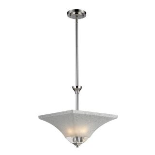 Z Lite Pershing 13.25 in W Polished Nickel Crystal Accent Pendant Light with   Shade