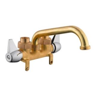 Design House 2 Handle Laundry Faucet in Rough Brass and Chrome 545749