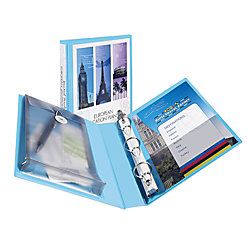 Avery Protect Store Mini View Binder 8 12 x 5 12  1 Rings 36percent Recycled Light Blue