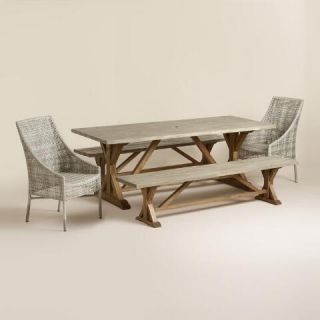 Two Tone Wood San Remo Trestle Dining Table