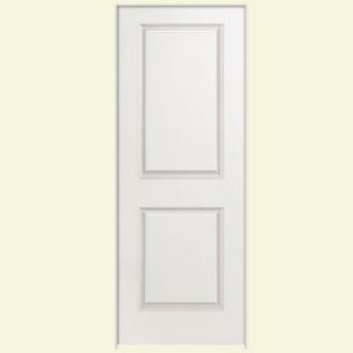 Masonite 32 in. x 80 in. Smooth 2 Panel Square Hollow Core Primed Composite Single Prehung Interior Door 18115
