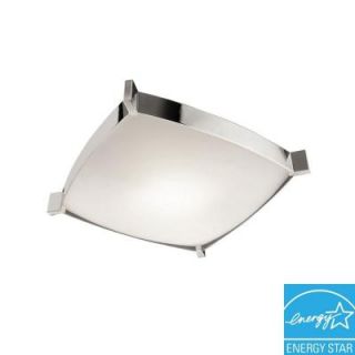 JESCO Lighting Frosted Glass 15.75 in. x 15.75 in. Ceiling Mount with Decorative Acrylic Ends CTC604M