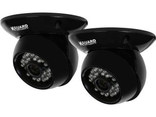 KGuard HD812CPK2 2 Pack of 700TVL 3.6mm Lens Day/Night Outdoor Dome Surveillance CCTV Camera