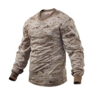 Rothco Long Sleeve Digital Camouflage T Shirt, Desert Digital Camo, L