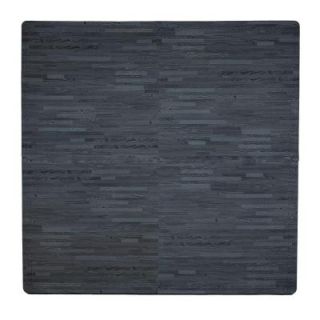 Tadpoles Wood Print Black 50 in. x 50 in. EVA Floor Mat Set cpmsev832