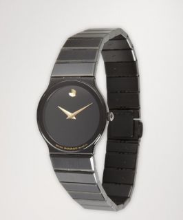 Movado Vintage Black Pvd Plated Stainless Steel 'classic Museum' Watch (321072801)