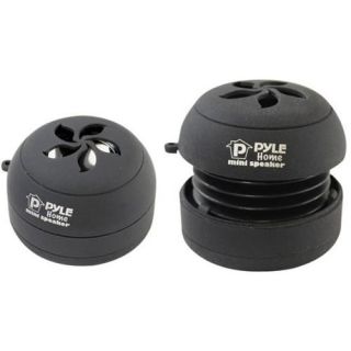 PyleHome PMS5DB Bass Expanding Rechargeable Mini Speakers Pair for iPod  Computers   Black