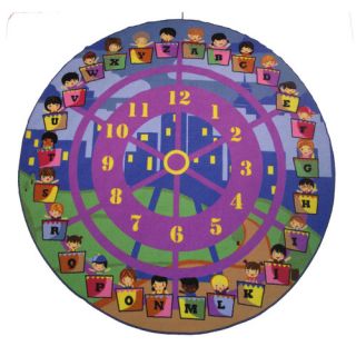 Fun Rugs Fun Time Wheel of Fun Purple Area Rug