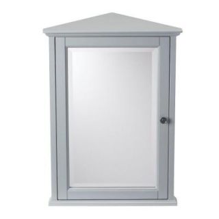 Home Decorators Collection Hamilton 27 in. H x 20 in. W Corner Wall Cabinet in Grey 0567700270