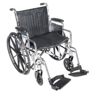 Drive Chrome Sport Wheelchair with Detachable Desk Arms and Swing Away Footrest cs20dda sf