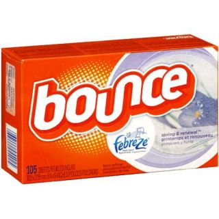 Bounce Fabric Softener Sheets With Febreze Fresh Cent Spring & Renewal, 105 ct