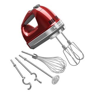 KitchenAid KHM926CA Candy Apple Red 9 speed Digital Hand Mixer with
