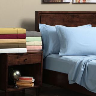 Egyptian Cotton Sateen 300 Thread Count Solid Sheet Set   12930225