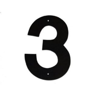 Montague Metal Products HHN 3 6 6 inch Helvetica Modern Font Individual House Number 3