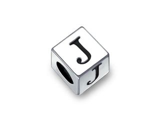 Bling Jewelry 925 Sterling Silver Block Letter J Pandora Bead Compatible Charm