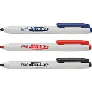 Remarx™ Dry Erase Retractable Markers, Bullet Tip, Assorted, Dozen (23558 CC)
