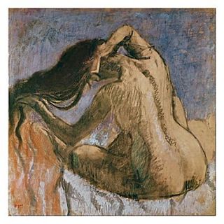Trademark Fine Art Paul Cezanne Woman Combing her Hair Canvas Art 14x14 Inches