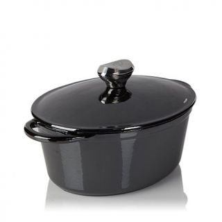 Wolfgang Puck Cast Iron 7qt Oval Dutch Oven with Self Basting Lid   7776480