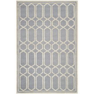 Safavieh Handmade Moroccan Cambridge Geometric pattern Silver Wool Rug
