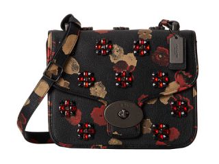 Coach Floral Jewel Page Shoulder Flap