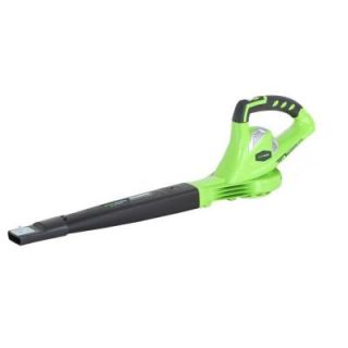 Greenworks G MAX 150 mph 135 CFM 40 Volt Cordless Sweeper   Battery and Charger Not Included GW24282