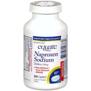 Equate Naproxen Sodium Tablets 220 Mg Pain Reliever/Fever Reducer 300 Ct